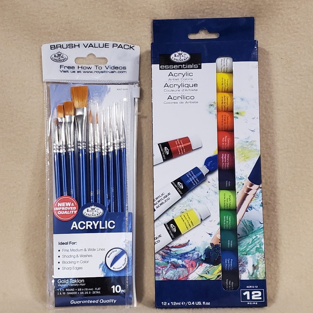Royal & Langnickel Acrylic Brush and Paint Set